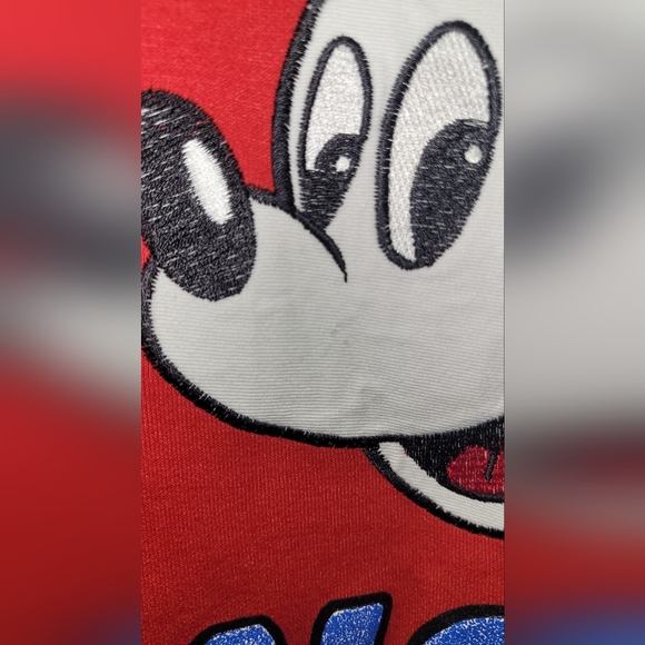 Womens medium vintage mickey mouse cinched Sweatshirt red - Picture 6 of 6